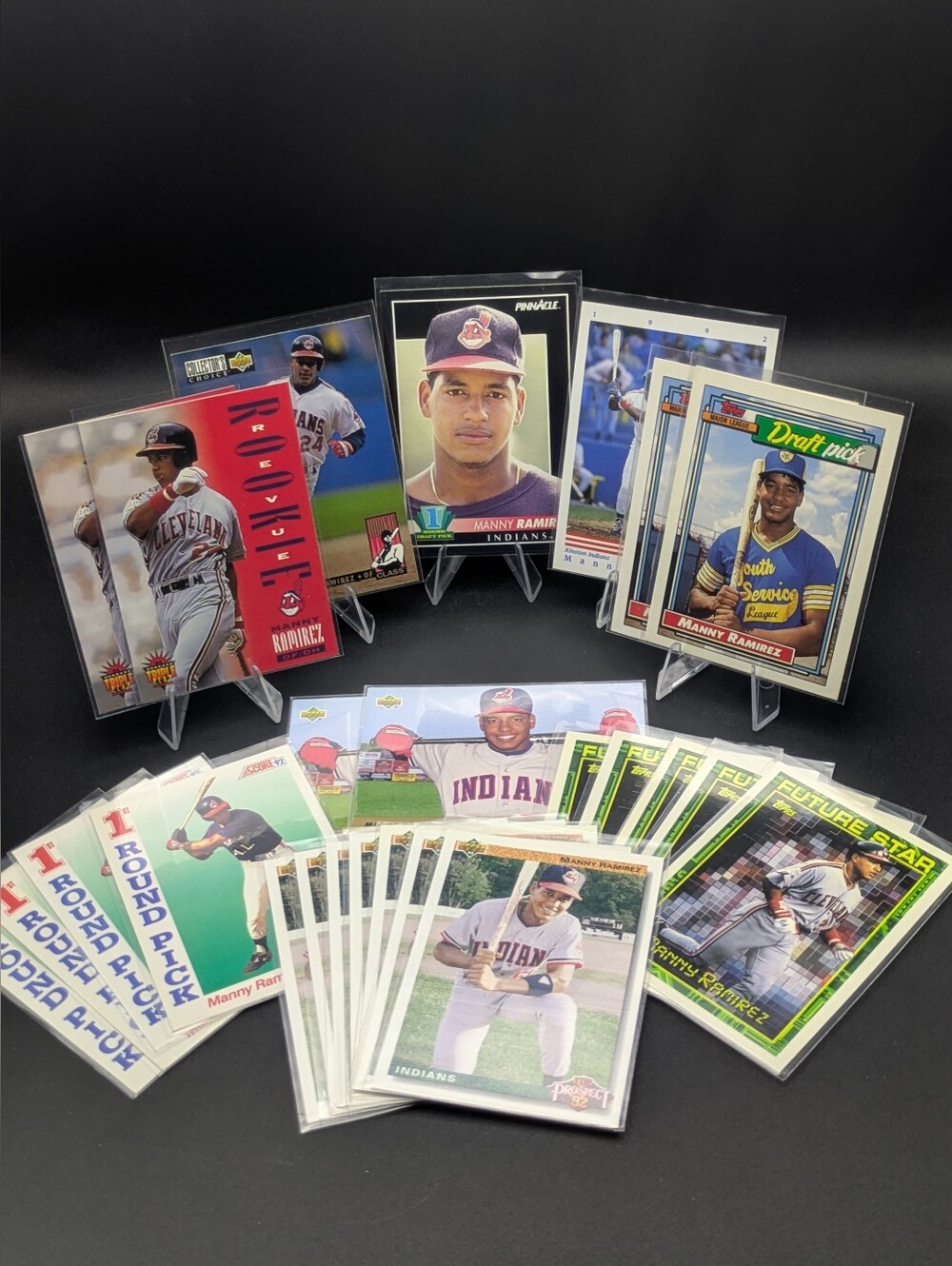 12x All Star Manny Ramirez Rookie RC Draft Pick Prospect Lot of 25 MLB Legend